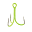 Berkley Fusion19 EWG Treble Hooks, 6, Chartreuse, FSN19EWGTR6-CH