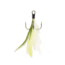 Berkley Fusion19 Feathered Treble Hook, White Chartreuse, 2, 1482948