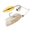 Berkley Power Blade Compact Colorado/Willow Spinnerbait, 1oz, White/Silver + Gold, 1570621