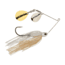 Berkley Power Blade Compact Double Colorado Spinnerbait, 1/2oz, White/Silver + Gold, 1570588