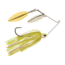 Berkley Power Blade Compact Double Williw Spinnerbait, 1/2oz, White Chartreuse/Silver + Gold, 1570642