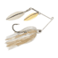 Berkley Power Blade Compact Double Williw Spinnerbait, 1/2oz, White/Gold + Silver, 1570641