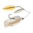 Berkley Power Blade Compact Double Williw Spinnerbait, 1oz, White/Silver + Gold, 1570672