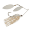 Berkley Power Blade Compact Double Williw Spinnerbait, 3/4oz, White/White + White, 1570670