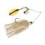 Berkley Power Blade Standard Colorado/Indiana Spinnerbait, 3/8oz, White/Silver + Gold, 1570521
