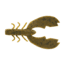 Berkley PowerBait MaxScent Chigger Craw Soft Bait, 3in, 8 Pack, Green Pumpkin, 1520650