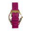 Bertha Georgiana Mother-Of-Pearl Leather-Band Watch, Gold/Magenta - Womens, BTHBS1103
