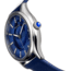 Bertha Georgiana Mother-Of-Pearl Leather-Band Watch, Silver/Blue - Womens, BTHBS1102