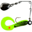 Betts Spin Curl Tail Lure, Black Stripe/Chartreuse/Orange, 1/16oz, 2in, 022CT-29N