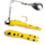 Betts Spin Split Tail Lure, Yellow/Black Spots, 1/32oz, 1in, 021ST-31N