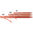 Big Agnes Dirt Dagger UL 6in Tent Stakes, Pack of 6, Orange, ADDPK621