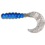Big Bite Baits Fat Grub Curl Tail Grub, 8, 2in, Blue/Silver, FG2-23