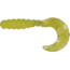 Big Bite Baits Fat Grub Curl Tail Grub, 10, 2in, Lemon Meringue, FG2-06