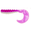Big Bite Baits Fat Grub Curl Tail Grub, 10, 2in, Pink/White, FG2-18