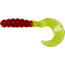 Big Bite Baits Fat Grub Curl Tail Grub, 10, 2in, Popsicle, FG2-15