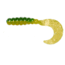Big Bite Baits Fat Grub Curl Tail Grub, 10, 2in, Tractor Green, FG2-25