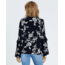 Billabong Birds Eye Floral Print Long Sleeve Top - Womens, Black, Medium, J523SBBI-BLK-M