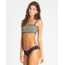 Billabong Del Sur Wave Bandit - Swim Top - Womens, Black Olive, Small, XT58TBDE-BOL-S