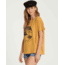Billabong It Matters Relaxed Short Sleeve Shirt - Womens, Honey Gold, Large, J925QBIT-HOG-L