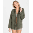 Billabong Right Left Right, Zipped Army Jacket - Womens, Olive, Large, J702QBRI-OLV-L