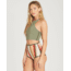 Billabong Sleeveless Sea Crop - Swim Top - Womens, Black Olive, Medium, JWSHTBHT-BOL-M