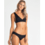 Billabong Sol Searcher Plunge Bikini Top - Swim Top - Womens, Black Pebble, Small, XT53UBSO-BPB-S