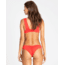 Billabong Sol Searcher Plunge - Swim Top - Womens, Sunset Red, Small, XT01TBSO-SRD-S