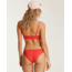 Billabong Sol Searcher V Plunge - Swim Top - Womens, Sunset Red, Extra Large, XT70TBSO-SRD-XL