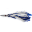 Billy Baits Ahi Slayer Trolling Lure, 5in/12.7 cm, Blue/White Feather/Vinyl Skirt, BB-AS01