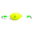 Billy Bay Click Clackers Aggravator Rig Unweighted 2-1/2in Oval Yellow 1Pk, A0250-Y