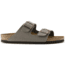 Birkenstock Arizona Birkibuc Cork Footbed Sandal - Womens, Stone Birkibuc, Medium, 45, 151211-45