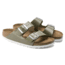Birkenstock Arizona Leather Anatomically Formed Footbed Sandal, Khaki Leather, Narrow, 37, 1014176-37