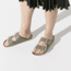 Birkenstock Arizona Leather Anatomically Formed Footbed Sandal, Khaki Leather, Narrow, 37, 1014176-37