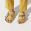 Birkenstock Arizona Soft Footbed Suede Leather Sandals - Womens, Ochre, 39, 1015889-R-39