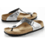 Birkenstock Gizeh Leather Sandal - Women's-Metallic Silver-Medium-42