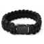 Bison Designs Paracord Side Release Survival Bracelet - Cobra-Medium-Black