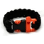 Bison Paracord Whistle Survival Bracelet-Black-Small