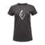 Black Diamond Brushstroke Womens Short Sleeve Tee Shirt, Smoke, Small, APJU7X022SML1
