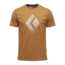 Black Diamond Chalked Up Logo Mens Short Sleeve Tee Shirt, Dark Curry, Medium, APUO95750MED1