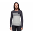 Black Diamond LS Campus Tee - Womens, Nickel Hthr/Carbon/Black Hthr, Small, AP7300649234SML1