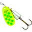 Blue Fox Classic Vibrax Spinner, 1/4 oz, Fluorescent Yellow/Fluorescent Green/Silver UV, 60-30-327IC