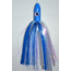 Blue Water Candy Bullet Jag, 9in, 3-1/4oz, Blue/White Skirt/Blue Head, 55007