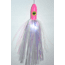 Blue Water Candy Bullet Jag, 9in, 3-1/4oz, Crystal Skirt/Pink Head, 55018