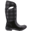Bogs Plimsoll Plaid Tall Rubber Boot - Womens-Black-Medium-7 US