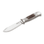 Boker RangerS Nicker Stag Fixed Blade Knife, 4.3in, N690, Nickel Silver, Uncoated, Brown, 120517