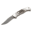 Boker USA Lockback Folding Knife,3.125in,Damascus Steel Clip Blade,Genuine Stag Handle BO02577