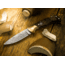 Boker USA Mokume Damascus Walnut Knife, Brown, Small, 110166DAM