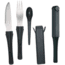 Boker USA SnacPac Utensil Set w/Salt and Pepper,Black,Clam Pack B-03BO800C