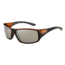 Bolle Kingsnake Sunglasses, Shiny Black/Matte brown Frame, TLB Dark Rectangle Lens, 12123