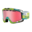 Bolle Nova II Ski/Snowboard Goggles,Matte Lime and Teal Frame,Vermillon Gun Lens 21388